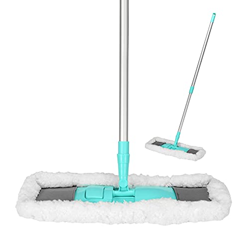 Sapphome Coton, 360 Rotating Dry and Wet Floor Cleaning Mop con Mango Extensible y mopa extraíble, Blanco + Verde, L Cover