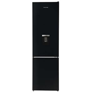 Russell Hobbs Fridge Freezer Freestanding Frost Free with Water Dispener Reversible Door, Adjustable Thermostat & Feet, 70/30 279L, 180cm High, LED Light, 2 Year Guarantee Black RH180FFFF551E1BWD