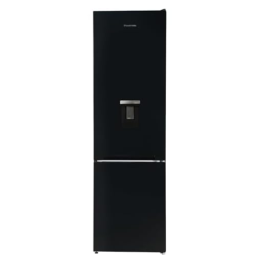Russell Hobbs Fridge Freezer Freestanding Frost Free with Water Dispener Reversible Door, Adjustable Thermostat & Feet, 70/30 279L, 180cm High, LED Light, 2 Year Guarantee Black RH180FFFF551E1BWD