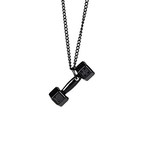 Accessoires voiture Pendentif Mini Haltère Miroir Métal arrière automatique Voir Décoration d'intérieur Ornement suspendu Pendentif Cadeaux Creative (Color : Black) Cover