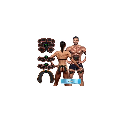 iWarmbase EMS Muscle Stimulator Portable Electric ABS Stimulator with 6 Modes & 19 Intensities Six Pack Machine AB Trainer Full Body Arm/Legs/Hip for Men Women