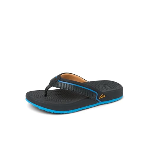 REEF Boys Sandals, Kids Windswell, Black/Blue, 2 by REEF - Used condition - US$26.68