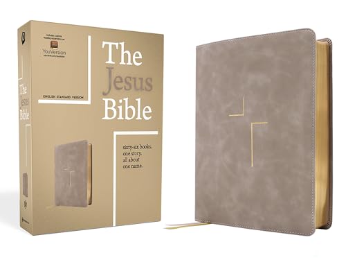 The Jesus Bible, ESV Edition, Leathersoft, Stone