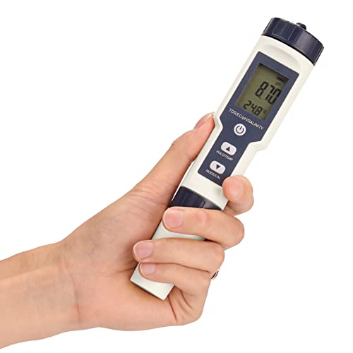 5 em 1 medidor de teste combinado multi-parâmetro profissional PH/EC/TDS/salinidade/termômetro testa