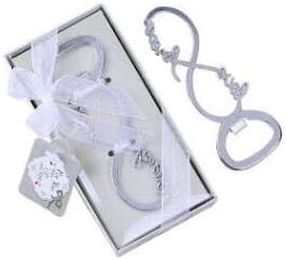 12 PCS Skeleton 8 Shaped Love Forever Bottle Opener with Exquisite Packaging for Wedding Party Favors Gift & Decorations Party Supplies(Infinite Love,Silver)
