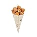 Conetek 10-Inch Eco-Friendly Finger Food Cones: Perfect for Appetizers - Food-Safe Paper Cone with Newsprint Styling - Disposable and Recyclable - 100-CT - Restaurantware