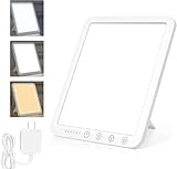 MENTALAF Velnotra Luminothérapie Lampe Luminothérapie de Photothérapie à Bruit Blanc, Minuterie Intelligente à Trois Températures de Couleur, Soulager les Troubles de L'humeur (Blanc)