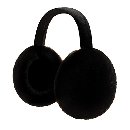Pehoyga Women Ear Muffs Winter Outdoor Girls Cute Bow Earmuffs Foldable Faux Fur Fleece Warm Ear Warmers (Black-Aa) #TOP23