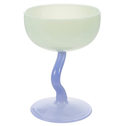 MAGICLULU Copa De Helado Alta Tazas Para Servir Postres Dulce Vasos De Frutas Con Tapa Para Fiesta Minitaza Pastel De Taza Nimiedad Tazas De Postre Mousse Tazas De Aperitivo Bol Blue Vidrio