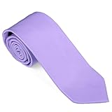 Mens Lavender Tie Solid Necktie 3.15
