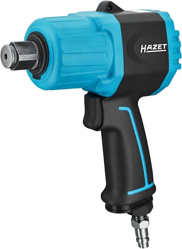 Hazet 3/4 Inch Twin Turbo Impact Wrench 9013MTT, 1890 Nm Release Torque, High Performance Double Hammer Impact Mechanism, Compact Design for Tight Spaces, Low Vibration and Lightweight