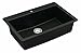 Karran QT-812 Top Mount 33 in. Large Single Bowl Quartz Kitchen Sink in Black