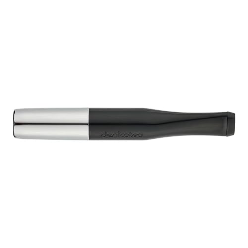 Denicotea - Soporte para cigarrillos color negro y plateado