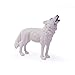 UANDME 4pcs Wolf Toy Figurines Set Arctic Wolf Animal Figures White Wolf Family Cake Topper Toy Gift for Kids (White)
