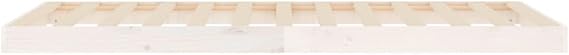 Low Platform Bed Frame, Single Floor Bed Frame with Sturdy Slat Support, Japanese Style, No Box Spring Needed (White, 90x190 cm)