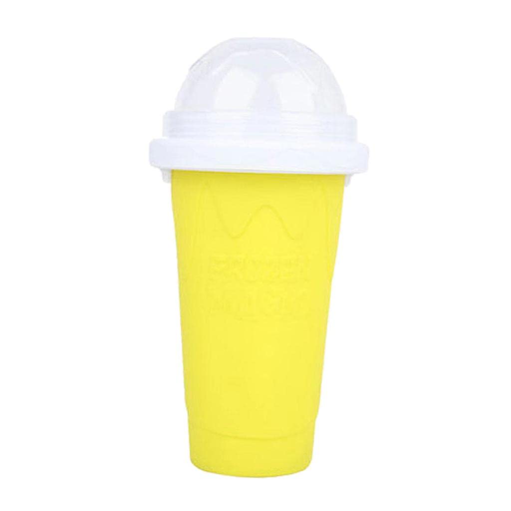 Quick Frozen Smoothies Cup Pinch Cup Ice Cream Maker fo | Quick Frozen Smoothies Cup Pinch Ice Cream Maker for Family Yellow Food Grade Silicone 300Ml 10.6X20.6Cm-image-42