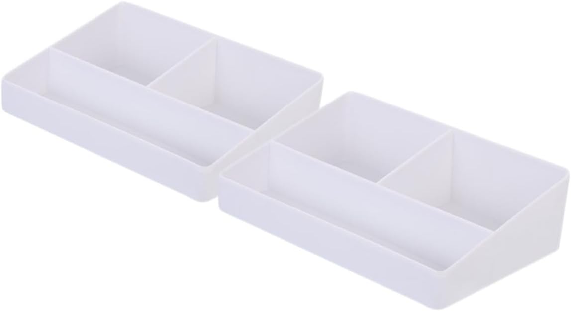 Tea Bag Holder Organizer 2pcs White PVC for Tea Bags