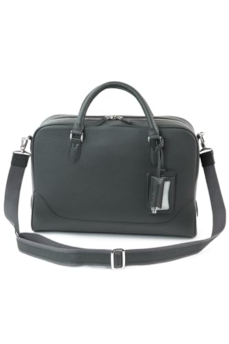 [ペッレ モルビダ] ブリーフバッグ 1室タイプ （ショルダーベルト付属） チャコールグレー PM-MB075-CGY