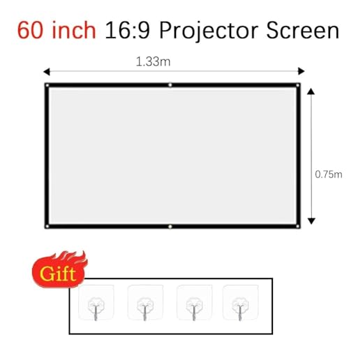 Pantalla portátil plegable para proyector de 60 pulgadas miniatura 2
