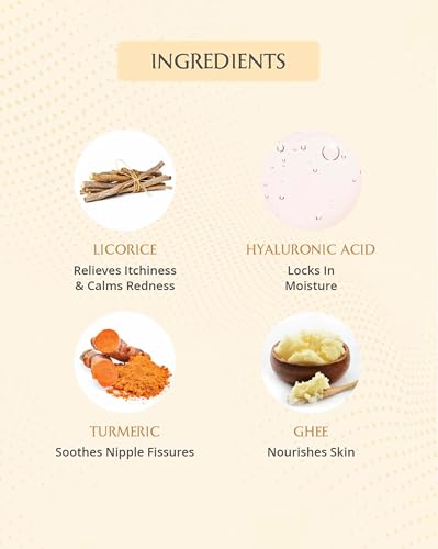 Image of AreoVeda Natural Nipple Butter (25g) | Lanolin- Free Nipple Cream For New Moms | Soothes Sore & Dry Nipples| Turmeric & Ghee | No Wipe Off Needed | Breastfeeding Safe | Dermatologically Tested