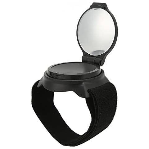 BuyWeek Bike Mirror, Nylon Wrist Arm Strap Bicycle Mirror Convex Design Motorcycle Rearview Mirror 5cm Diameter Black Cover