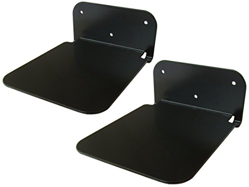 Preisvergleich Produktbild Galleksa Unsichtbares Bücherregal Verdecktes, Schwebendes Metallbücherregal Wandmontiertes Regal Bücherauslage (2 Stücke, Schwarz)