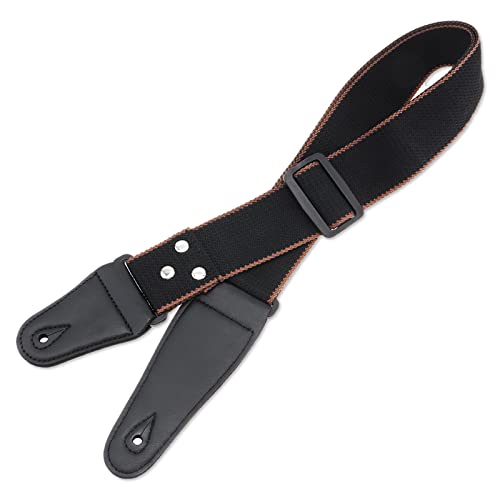 Skyzone Sangle guitare, sangle de guitare acoustique en coton doux avec cuir artificiel Sangle de guitare noire pour… - Les Beatles, Paul McCartney, John Lennon, RIngo Starr, George Harrison Skyzone Sangle guitare, sangle de guitare acoustique en coton doux avec cuir artificiel Sangle de guitare noire pour… – Image 8