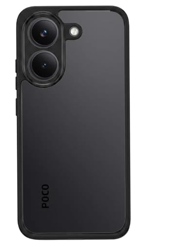 Image of Mobile Back Cover Compatible with REDMI Turbo 5 5G Back Cover | Transparent Black Border Shockproof Case | Slim & Durable