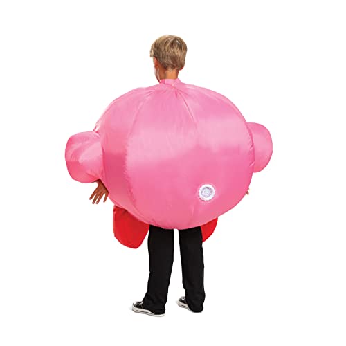 Disguise Kirby Inflatable Costume For Kids, Official Kirby Inflating Jumpsuit And Fan Up To Kid's Medium2