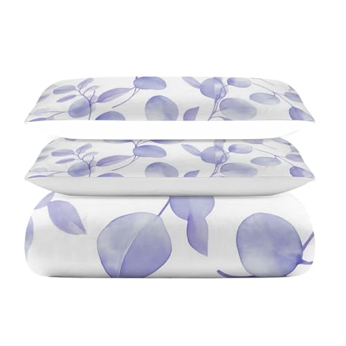 Housse de couette 200x200 anti-glissement fermeture éclair eucalyptus - 6