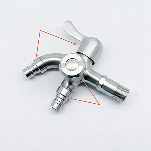 Robinet extérieur robinet de machine à laver double en acier inoxydable pour évier - 3
