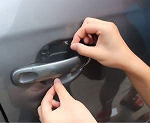 Kwrap Car Door Handle Scratches Guard Protector 5 pcs Sticker Protective Cover Film for Creta 2020 (New Model)