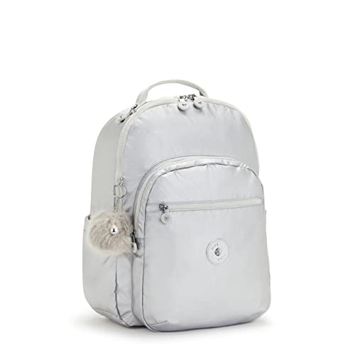 Kipling Women's Seoul 15" Laptop Backpack, Durable, Roomy With Padded Shoulder Straps, Bag, Candy Metallic, 13.75''L X 17.25''H X 8''D #TOP3