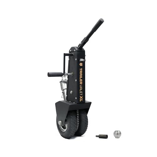 Trailer Valet Drill-Powered XL Trailer Dolly Mover with 2 inch ball and 2-5/16 inch Ball Converter ,...