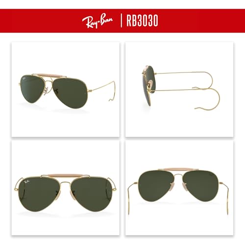 Ray-Ban RB3030 OUTDOORSMAN Pilot Sunglasses For Men For Women +BUNDLE with ACCESSORY EYEWEAR KIT3