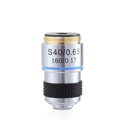 Microscopio biológico de 185 mm con Objetivo acromático, Rosca RMS: 4X, 10X, 20X, 40X, 60X y 100X.(40X)