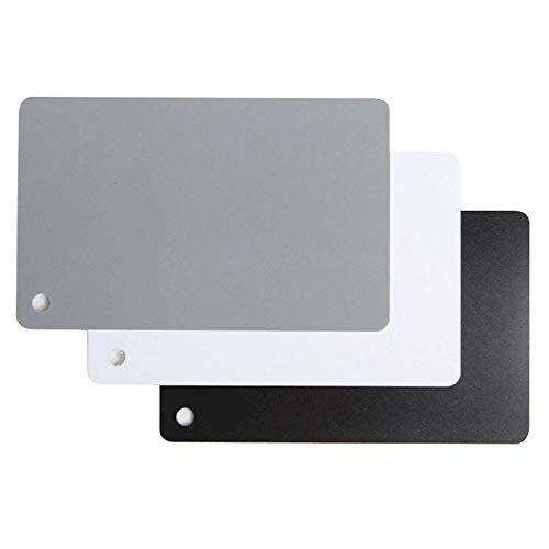 Lrong 3Pcs Grey Card White Balance Card 18% Exposure Photography Card Custom Calibration Camera Checker Digital Video Dslr And Film With Lanyard Strap #TOP3