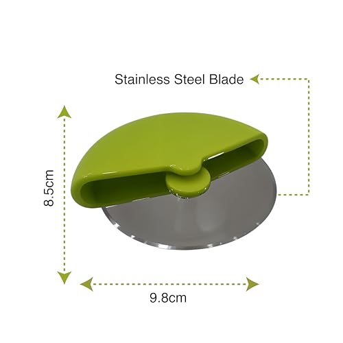 Image of Pizza Cutter Roll Cutting Wheel Pizza Cutter, Sandwich Cutter for Home - RA076 - Green