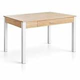 Noorsk Design Mesa de Cocina - Medidas 110x70x75 cm con Cajón, Madera
