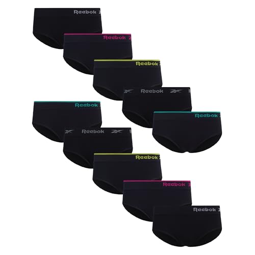 Image of Reebok Womens Hipster Panties Underwear, Stretch Tag-Free Waistband 10 Pack