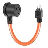 MOOTVGOO NEMA 5-15P Male to 10-30R Female Power Adapter, 15 Amp 3 Prong to 3 Prong Dryer Adapter Cord ONLY for 15A 120V Device EV Power Cord, Heavy Duty STW 10AWG, ETL Listed, 1.5FT