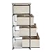 Juvale 4-Tier Dresser for Bedroom - 16.5 in L x 13 in W x 33 in H, Beige, Metal & Fabric - Freestanding Closet Organizer with Fabric Storage Drawers - Narrow Dresser & Cabinet with Drawers