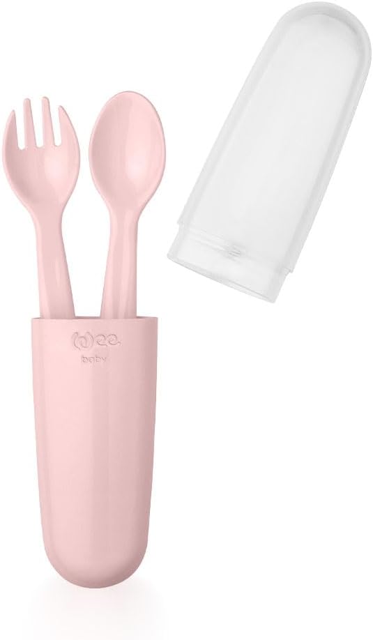 Wee Baby Saklama Kutulu Çatal Kaşık Seti - PEMBE