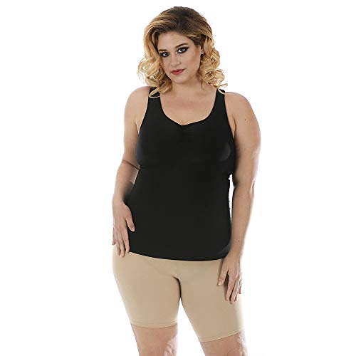 Instantfigure Womens Compression Shapewear Shirred Tank Top Tummy Control Under Shirt Wt40011 - Black - L #TOP4