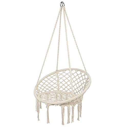 Hammock Chair Swing Round Cotton Hanging Rope