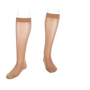 medi Assure, 20-30 mmHg Compression Stockings – Closed Toe, Knee High, Semi-Transparent Hosiery
