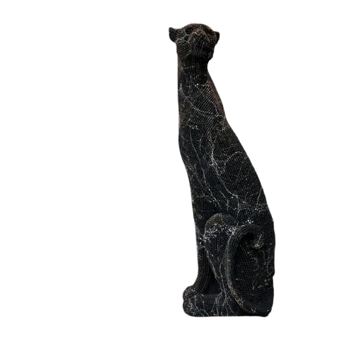 Statue de Jaguar Midnight Panther, cadeau idéal déco africaine 41cm