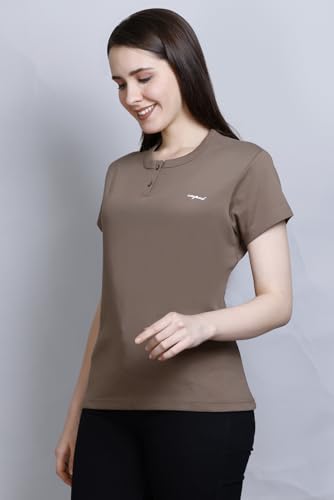 Image of CUPID Women Comfortable Cotton Round Neck Half Sleeve Casual T-Shirt, Sleep, Night, Yoga, Daily Gym n Lounge Wear Short Tee /Top for Girls
