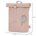 Johnny Urban Rucksack Damen & Herren Klein Rosa - Robin Small - Kleiner Rolltop Daypack mit 12 Zoll Laptopfach - Tagesrucksack für Uni City Business - Wasserabweisend