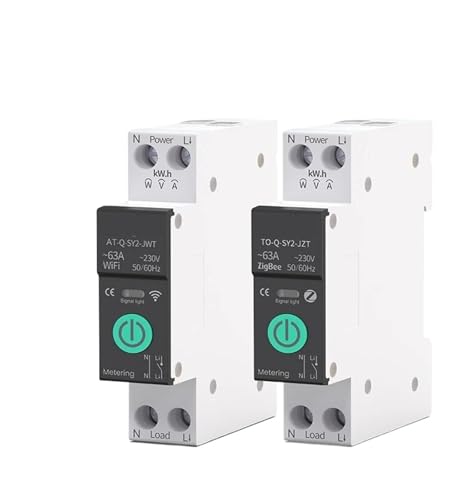Disyuntor WiFi 1-63A con protección bajo voltaje y medición inteligente de potencia